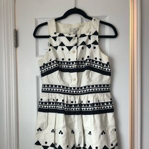 Jcrew navy and white dress